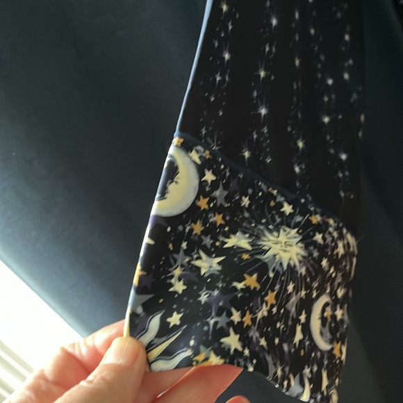 J.Crew navy blue new with tags, silky robe designed with moon and stars - Picture 6 of 10